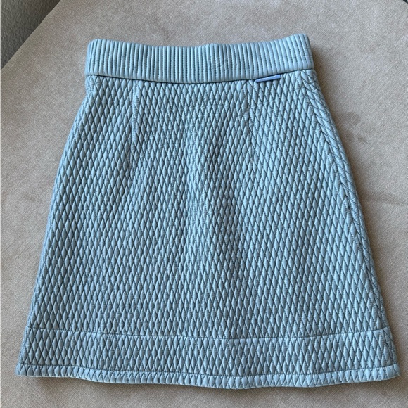 Moncler Light Gray Quilted A-Line Skirt - Picture 6 of 9